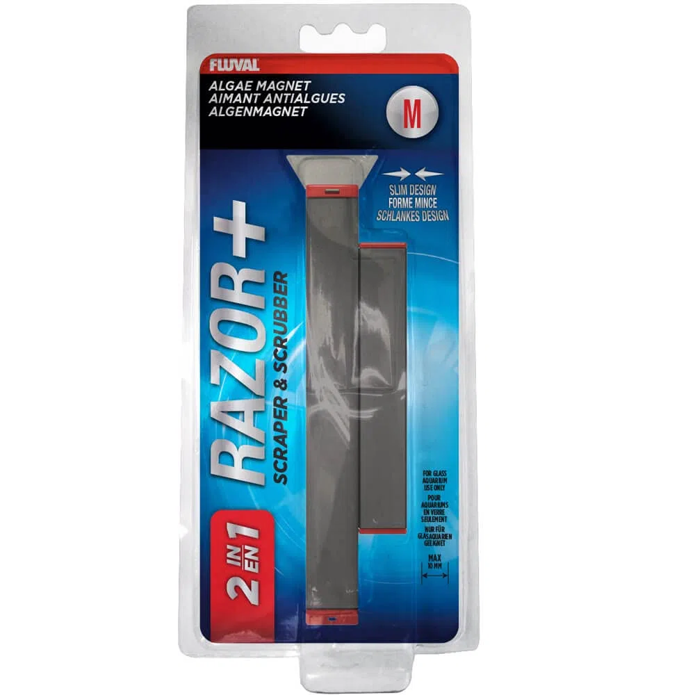 FLUVAL Razor+ 2en1 Aimant Anti-algues pour Aquariophilie Taille M