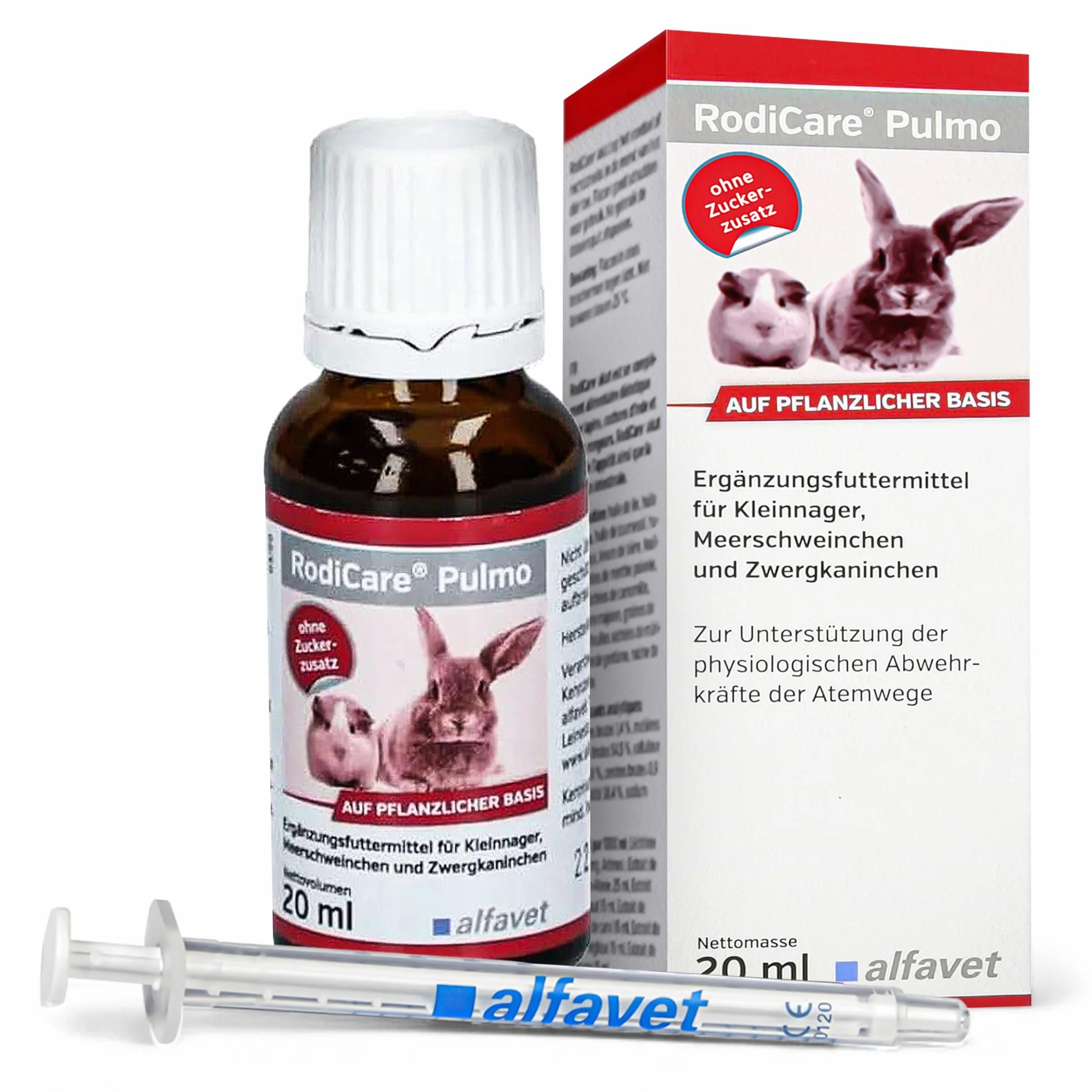 alfavet RodiCare Pulmo : 20 ML Complément Alimentaire pour Lapins Nains, cochons d'Inde et Petits rongeurs pour Soutenir Les défenses physiologiques des Voies respiratoires