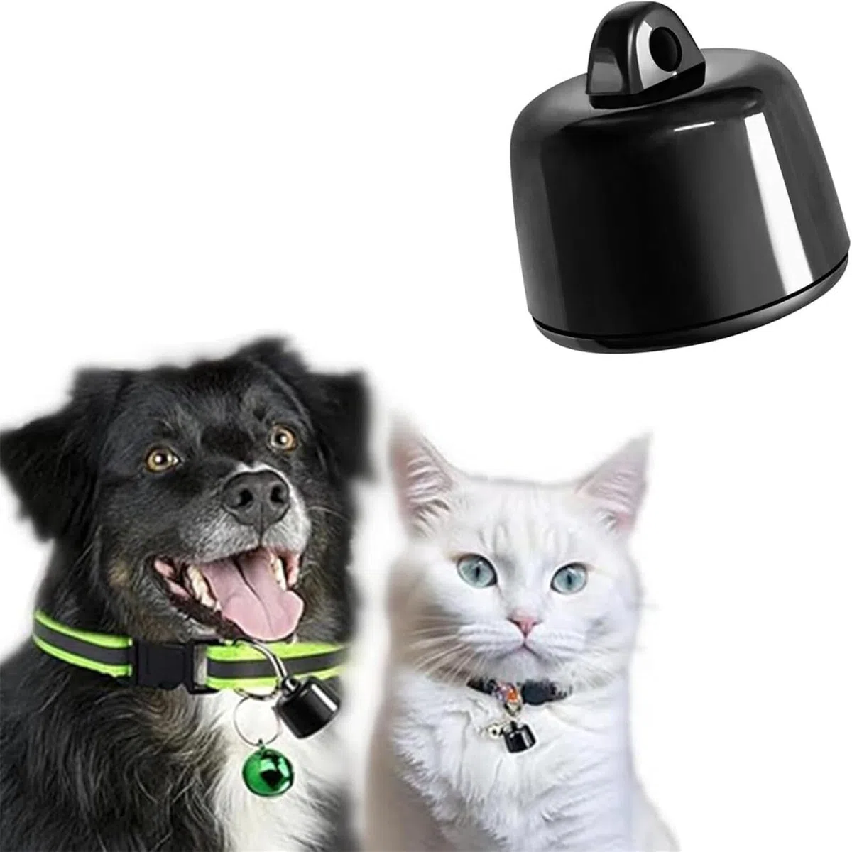 Générique Collier Traceur GPS pour Chat & Chien — Mini GPS Intelligent Étanche P23 — Suivi Mondial sans Abonnement — Compatible iOS Android — pour Tout Collier — Localisation Anti-Perdition (B)