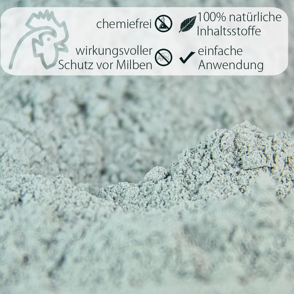 Petigi GeflügelHerz Protection 100% Naturelle Contre Les acariens 25 kg Bain de poussière pour Poulets Poudre Contre Les acariens Bain de Sable Bain Sec Poudre d'acariens Agent Anti-acariens