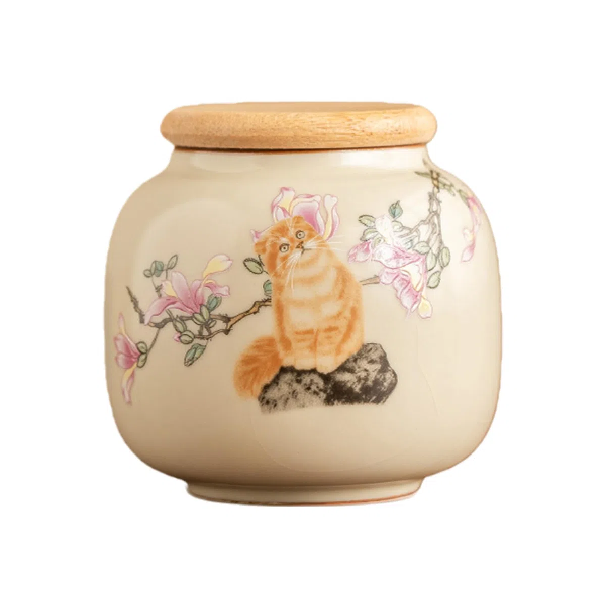 Urne funéraire en céramique pour animal de compagnie – Bocal commémoratif hermétique et portable, résistant à l'humidité et portable, petit souvenir pour cendres de chat, récipient pour