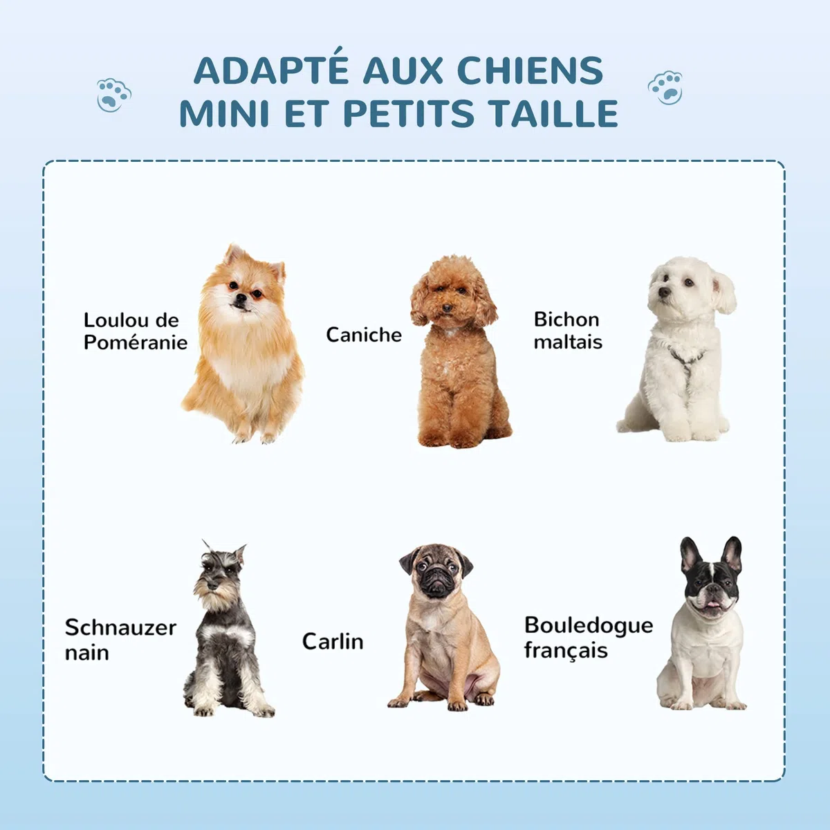 PawHut Cage pour Chien Pliable en Fil métallique avec Plateau Amovible, 1 Porte avec Serrure - 61 x 43 x 50 cm Blanc