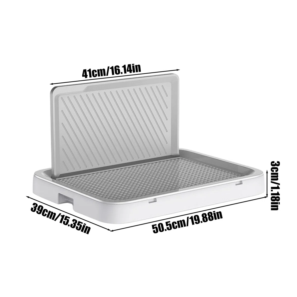 Plateau d'apprentissage De La Propreté pour Chien avec Poteau – Toilettes Intérieures pour pour Chiot, Grille en Anti-éclaboussures, Bac À Litière Antidérapant Et Étanche pour Animaux De C
