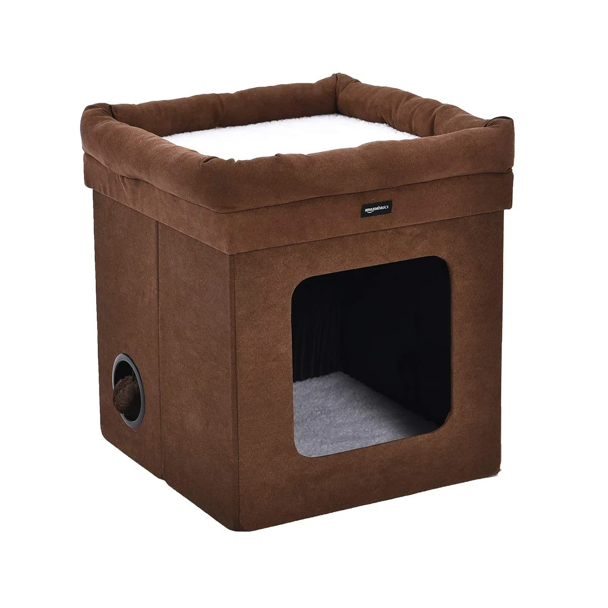 Amazon Basics Niche pliable pour chat, Marron, 38 x 38 x 43 cm