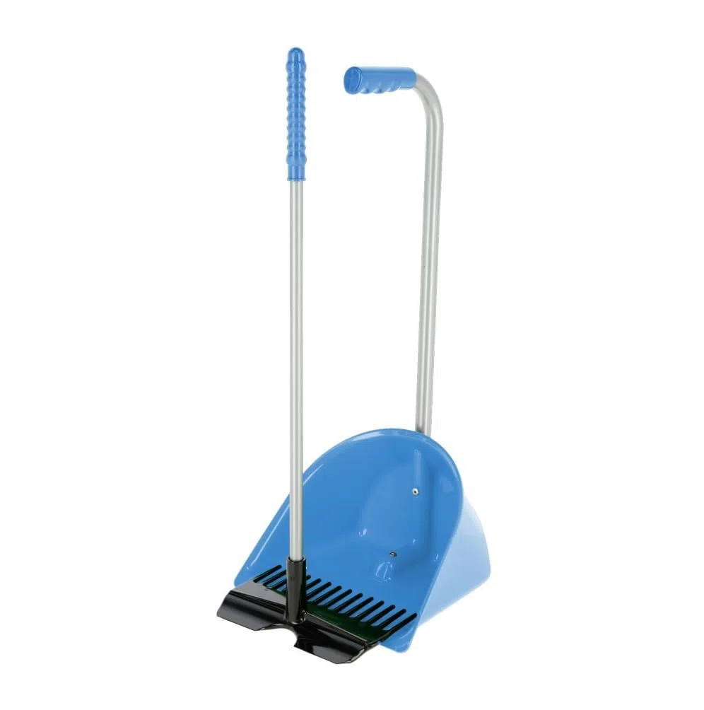 Kerbl Mistboy® Mini avec râteau, Pelle à fumier, Bleu Royal, Plastique, 60 cm, Enfants, Agriculteurs, propriétaires de Chevaux, propriétaires de Chiens, incassable, résistant