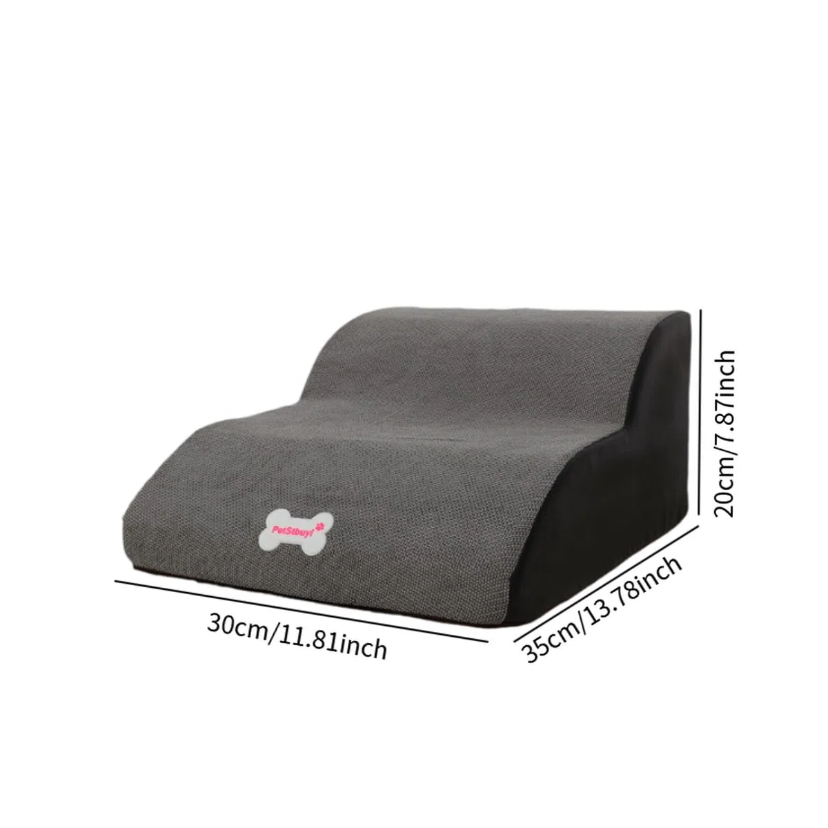Escalier pour Chien, Deux Marches, échelle pour Animaux, Rampe D'accès pour Canapé, Housse Amovible, éponge de Polyester Douce, Antidérapant, pour