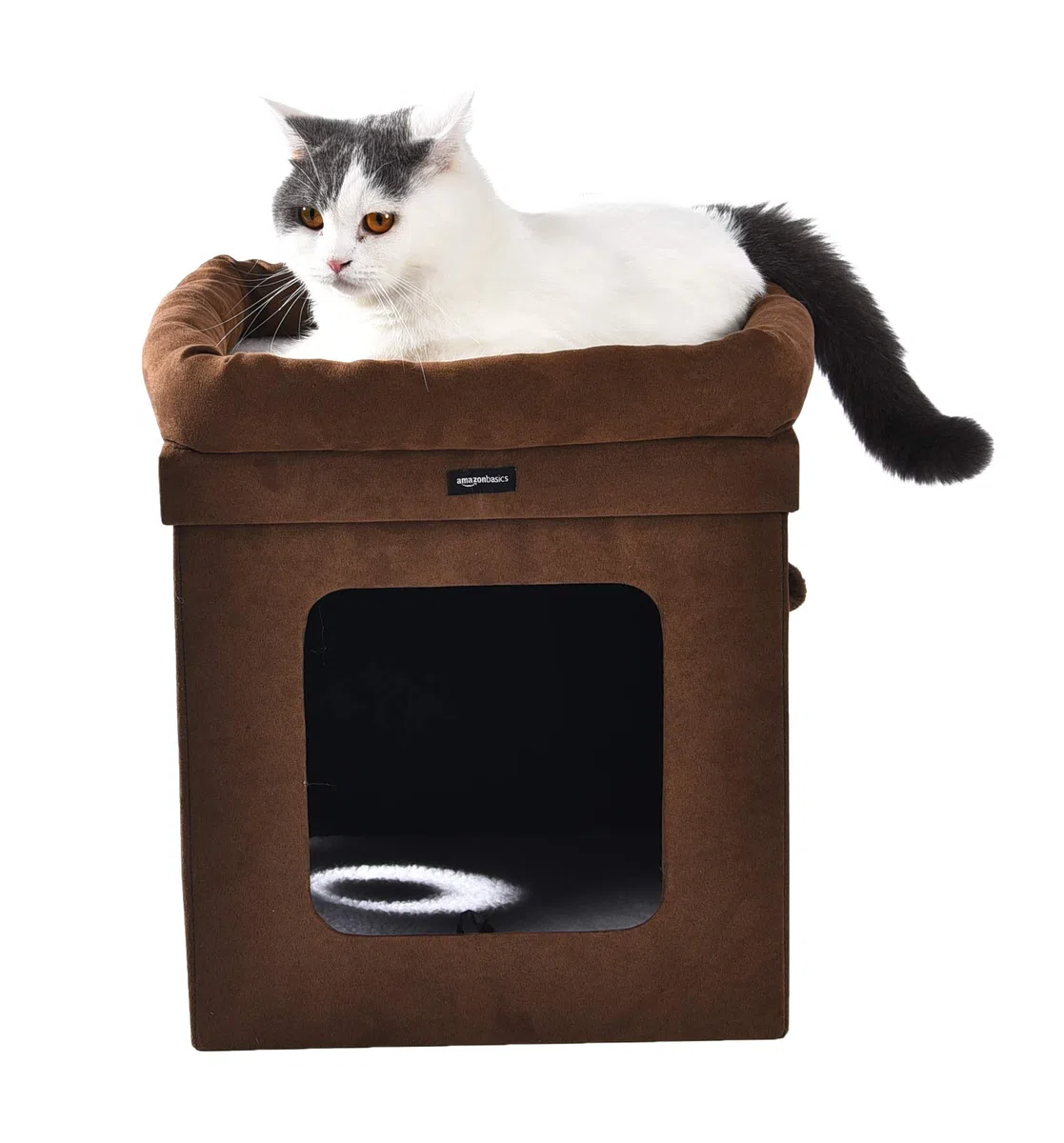 Amazon Basics Niche pliable pour chat, Marron, 38 x 38 x 43 cm