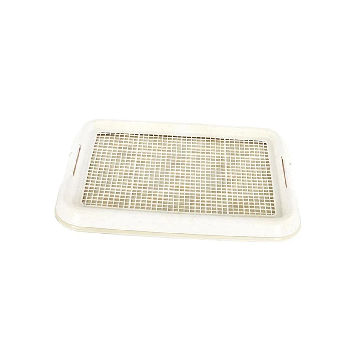 MagiDeal Pot de Toilette pour Chien, Facile à Nettoyer, intérieur Amovible, antidérapant, litière pour Chien, Plateau d'entraînement en Maille pour Chiens de, Blanc