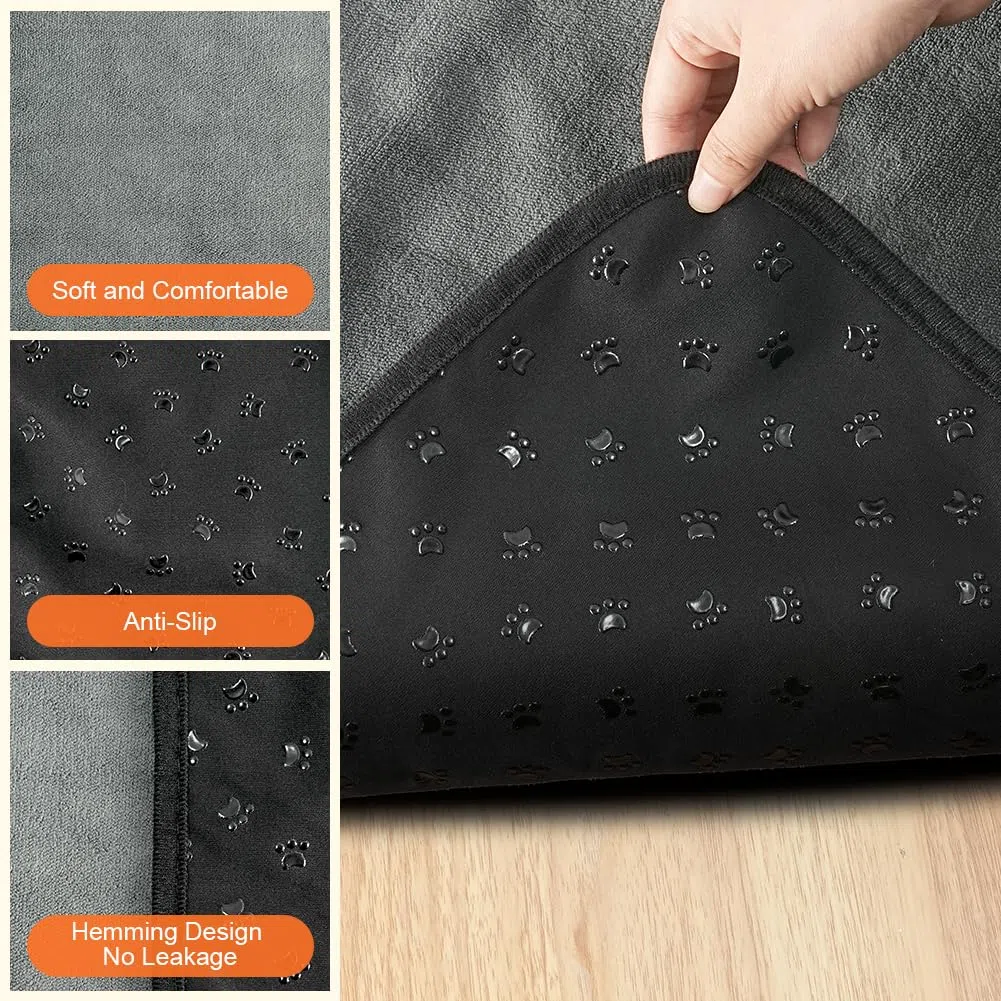 2 Tapis Éducateur pour Chien Lavable Réutilisable, 70×100cm Alaise pour Chien Lavables, Tapis de Propreté Chiot Réutilisable, Ultra Absorbants, Antidérapant Chiens, Chats, Cobaye Lapins, Gris