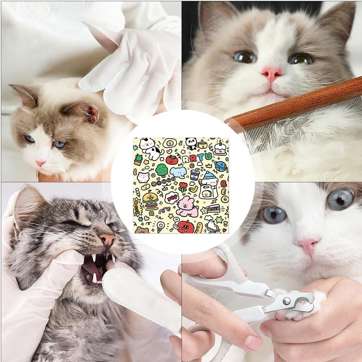 Couverture en tissu pour chat - Réglable - Anti-rayures - Feuille d'enterrement adhésive - Bains de bain pour chat - Doux - Résistant aux morsures - Pour un repos calme