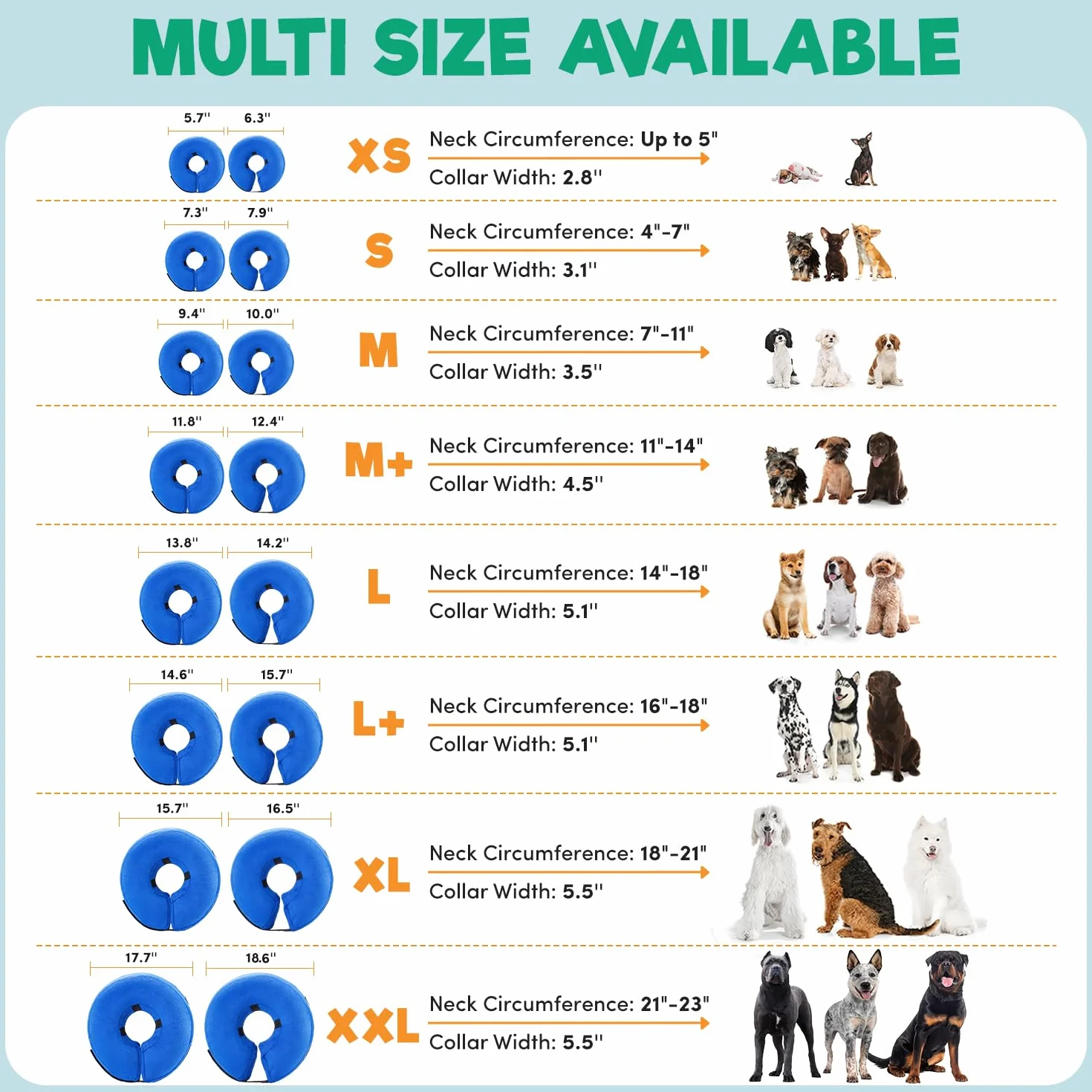BENCMATE Collier Gonflable de Protection pour Chiens et Chats - Collier de Récupération Souple pour Chien de Compagnie ne Bloque Pas la Vision (Gris,XL)