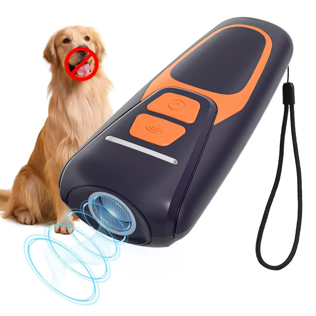 Anti Aboiement Chien Ultrason Puissant - Appareil de Dissuasion à ultrasons pour Chien - Portée de 15 m - Dispositif Anti-aboiement à ultrasons pour l'intérieur et l'extérieur
