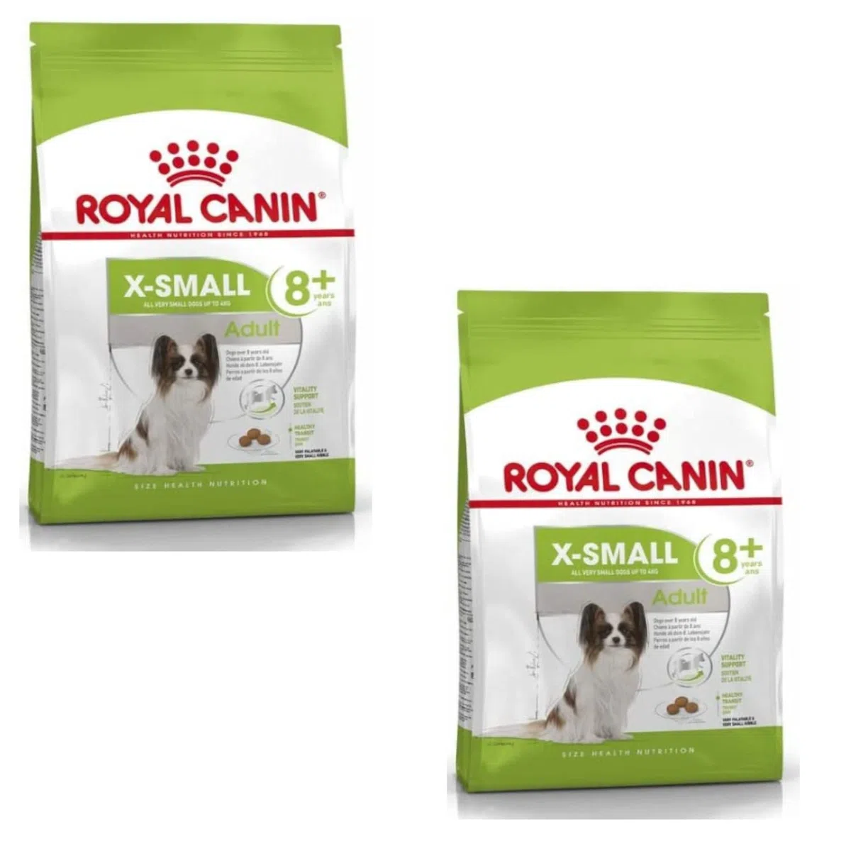 Royal Canin X-Small Adult 8+ | Pack Double | 2 x 500 g | Croquettes pour très Petits Chiens à partir de 8 Ans | pour Le Soutien intestinal, la vitalité et Les Voies urinaires