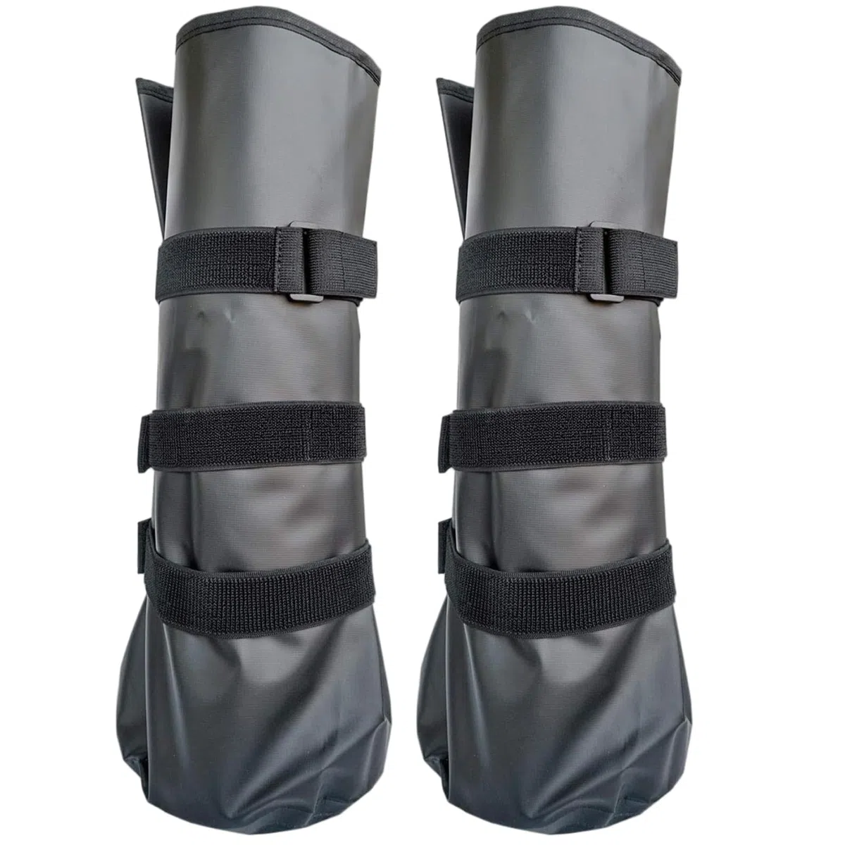 Bottes de Cheval réutilisables en PVC, 2 pièces, avec Sangle réglable, Bottes de Glace pour tremper Les infections des plaies, 20x8 Pouces, Noires