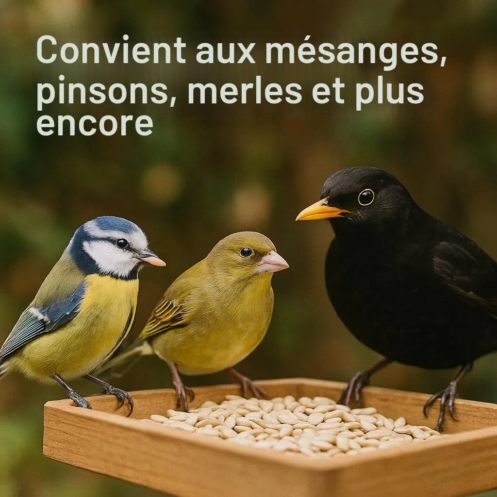 GiDeli Graines de tournesol pelées 25 kg – Nourriture pour oiseaux de jardin et oiseaux sauvages – Nourriture pour oiseaux sauvages 4 ans – Alimentation précieuse pour oiseaux sauvages – Distributeur