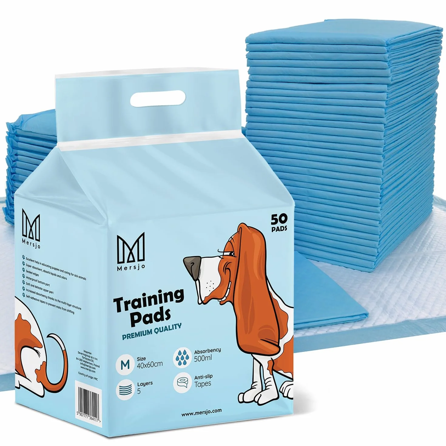 Tapis hygiénique pour animaux de compagnie, tapis de dressage pour chiots et chiots, tapis d'entraînement pour animaux de compagnie, tapis hygiénique pour chiens, 100 pièces(40 x 60 cm)