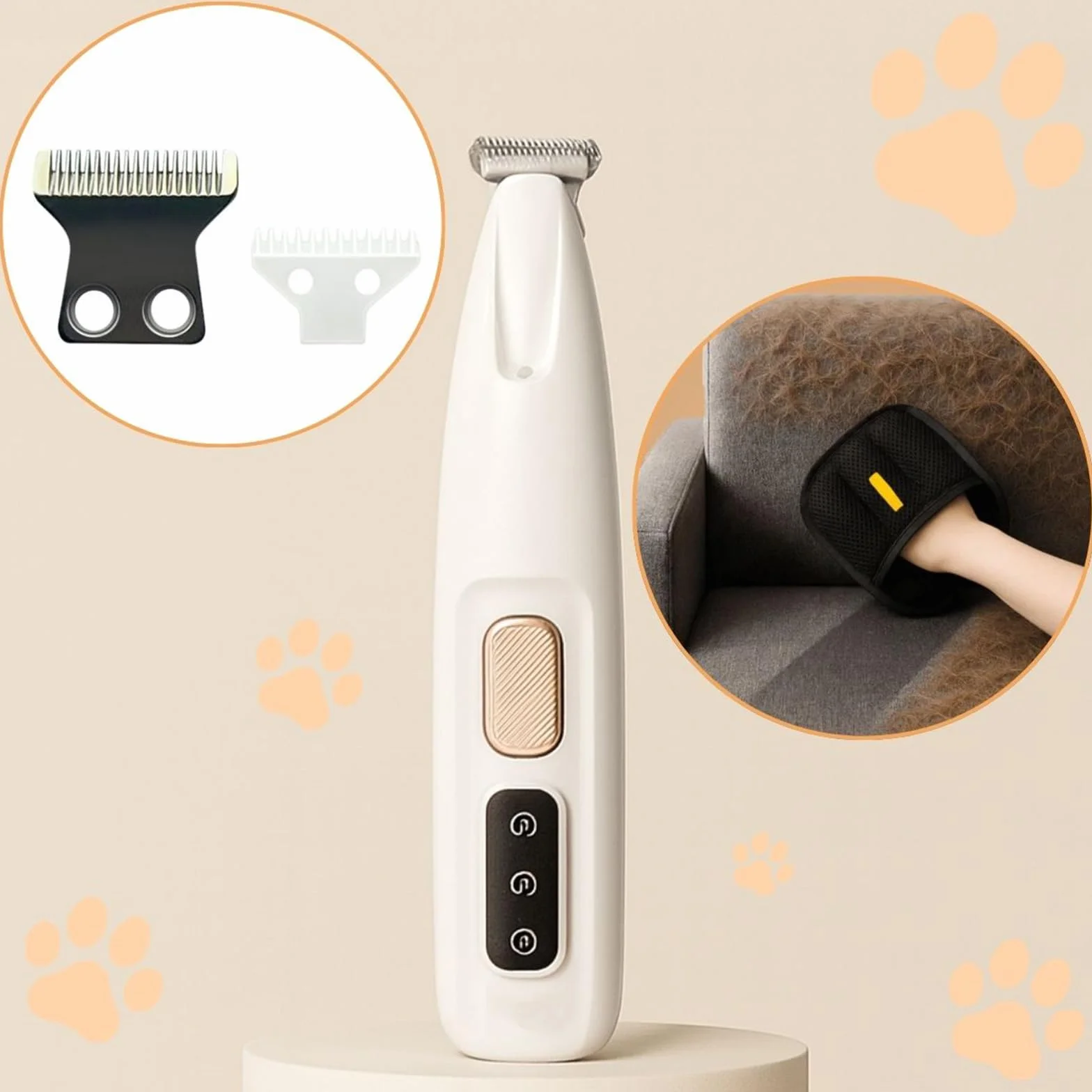 Tondeuse Chat, Neu Tondeuse De Précision Pour Chat, Élimine Les Nœuds Et Les Poils Superflus, Silencieuse(<35db), Lames Sûres, Coupe Précise, Adaptable À Tous Types De Poils (A)