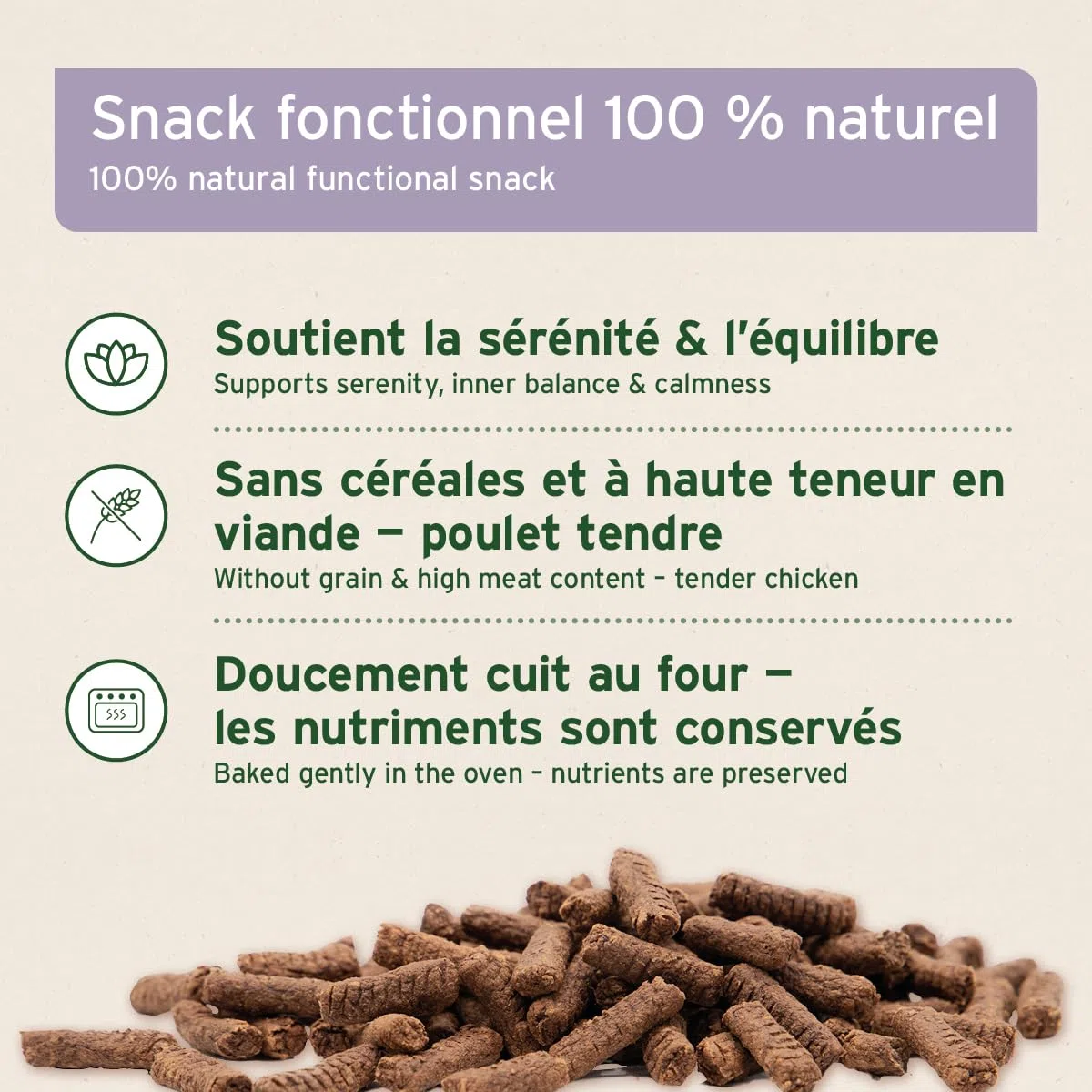 AniForte Snack Relax, Friandise Premium pour Chiens 300 g - Détente et apaisement Naturel, Snack Anti-Stress, à la valériane, à la mélisse et au romarin, Aide en Cas d'anxiété et de nervosité
