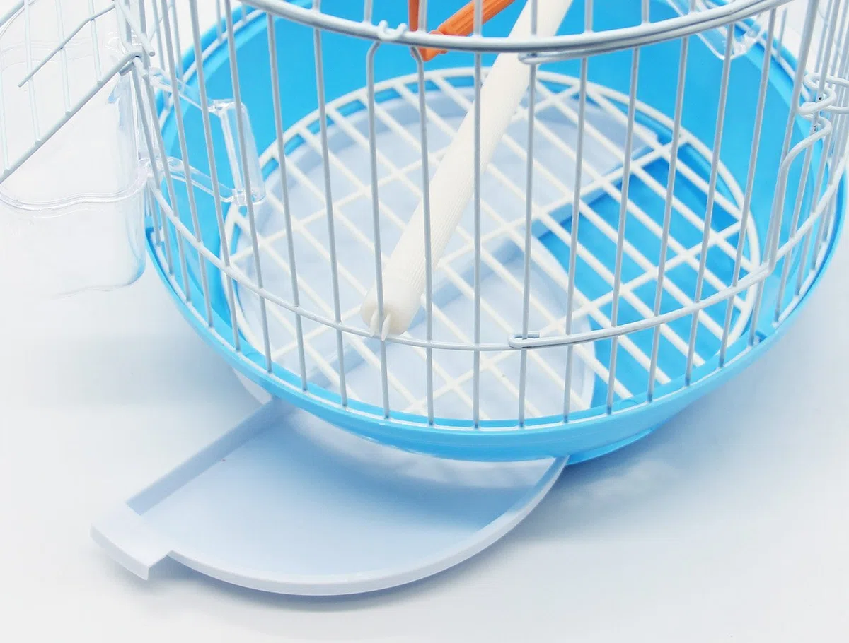 BPS Cage à Oiseaux en métal avec mangeoire Buveur Seau à trémie pivotant Différents modèles Couleur aléatoire Ship (Modèle 1270: 23 * 23 * 36,5 cm) BPS-1270
