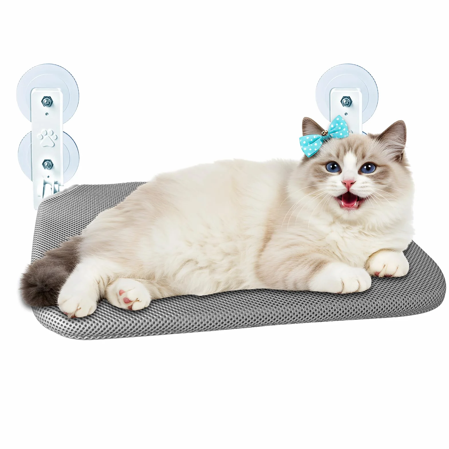 Hamac pour Chat sans Fil, Chats Places de Fenêtre Chats, Respirant Surveiller, Prendre Bains Soleil Et Grimper, avec Ventouses Puissantes, Tissu Lavable, Hamac pour Chat,Supporte Jusqu'à 15kg Maximum