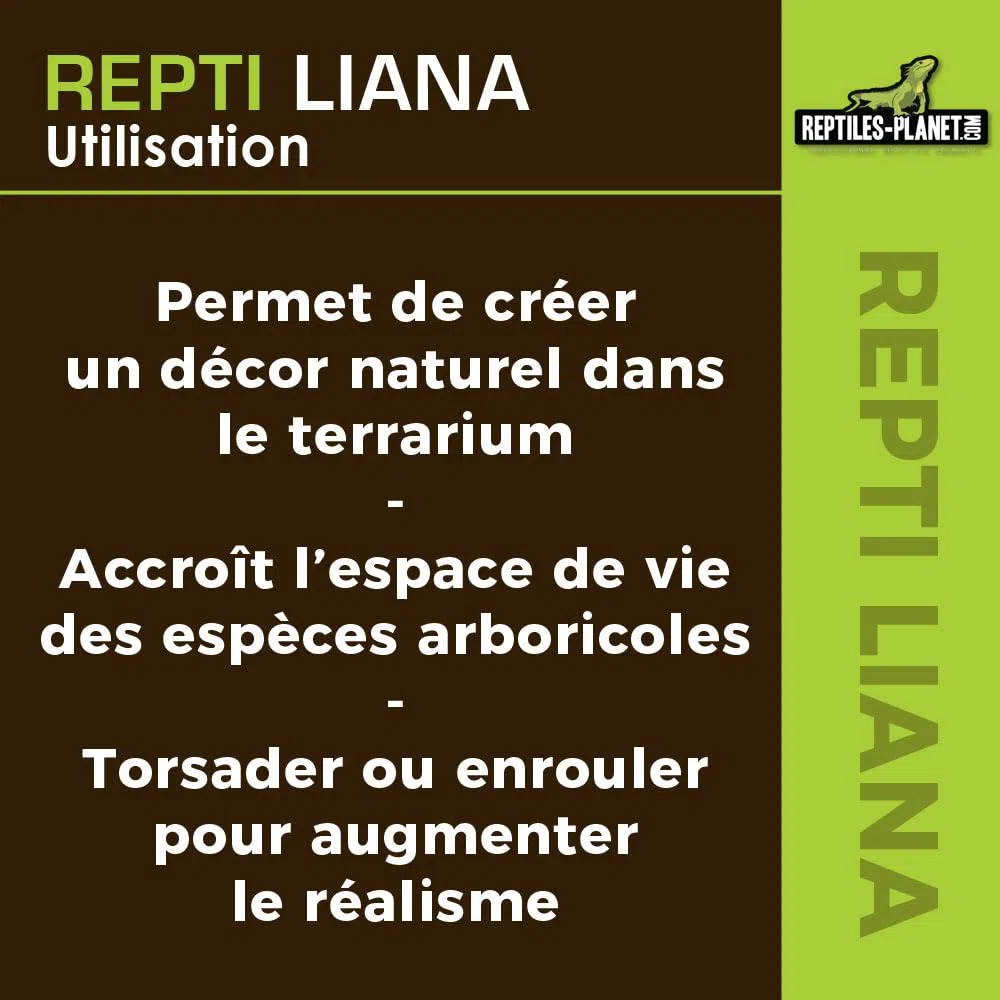 REPTILES PLANET - Repti Liana - Décoration pour Terrarium - 125 cm