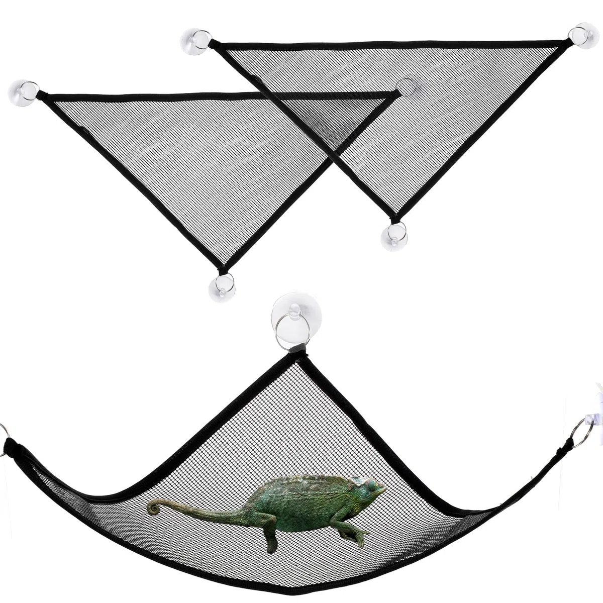 Lot de 2 hamacs en maille respirante pour reptile - Convient pour les dragons, lézards barbu, serpents, caméléons, geckos