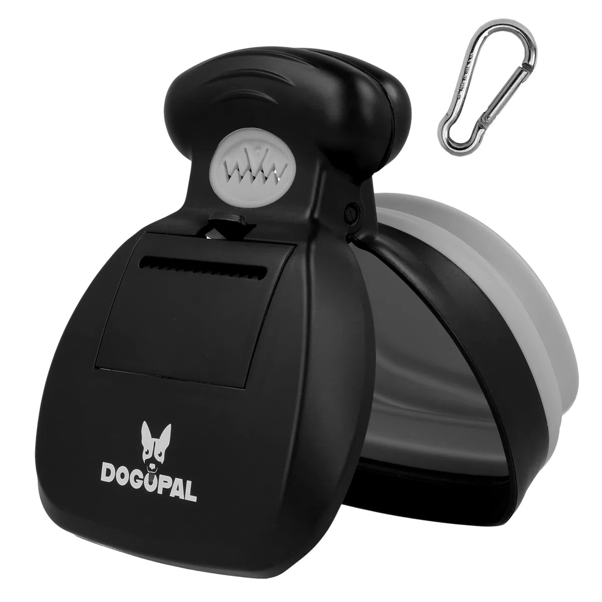 DOGOPAL Pelle à déjections Canines Portable – Outil de ramassage des déjections Canines innovant et sans Contact pour Chiens de Petite, Moyenne et Grande Taille (Gris, M)