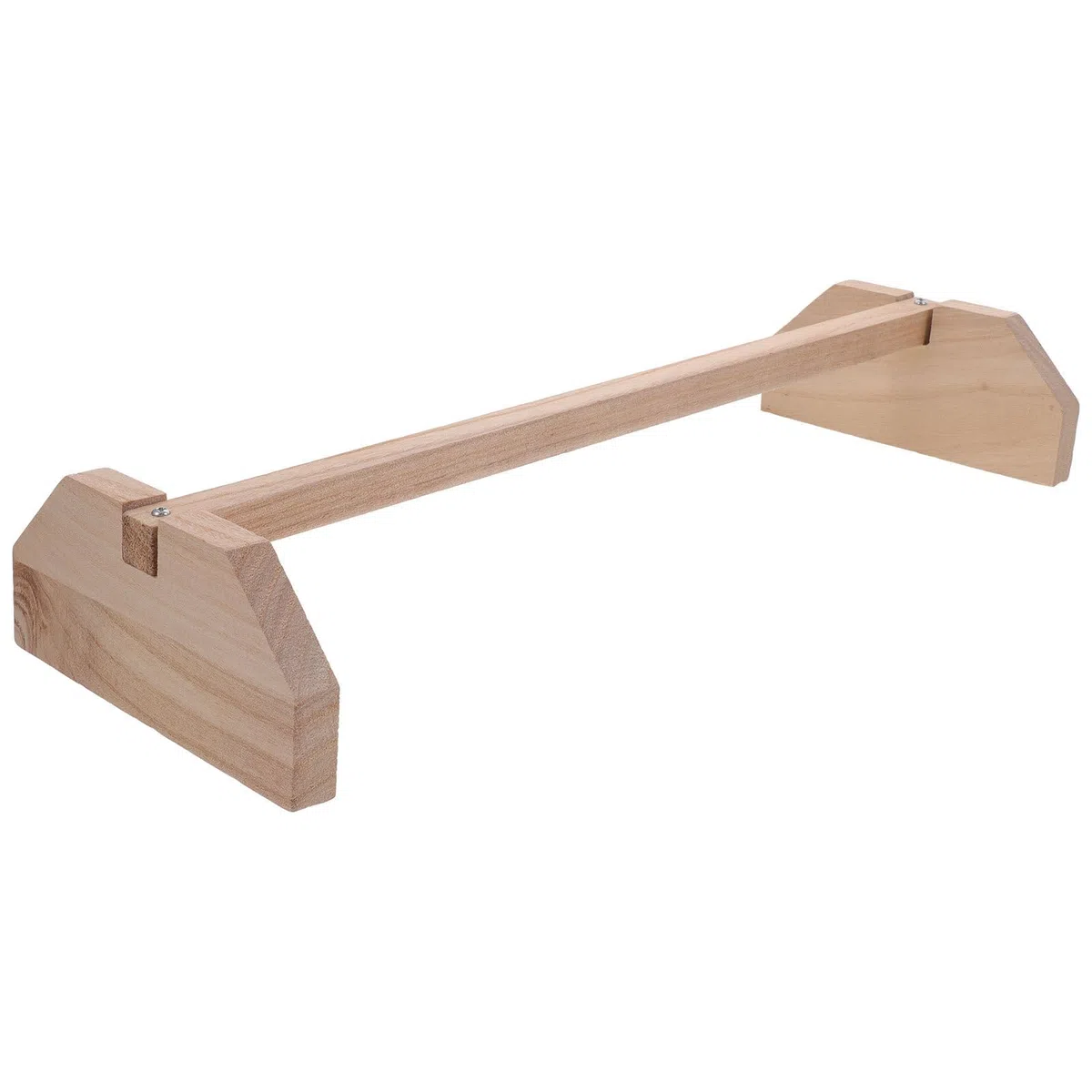 Hemobllo Perchoir pour Poules en Bois Naturel 40cm, Support d'Entraînement Stable à Base Triangulaire pour Poussins, Jouet de Poulailler Fait Main pour Volailles et Grands Perroquets (Aras)