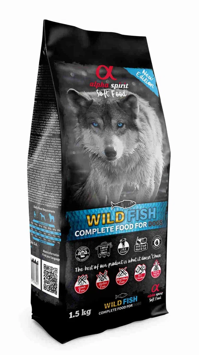 Alpha Spirit 3002201 - Nourriture Semi-Humide, Poisson Sauvage, 1,5 Kg