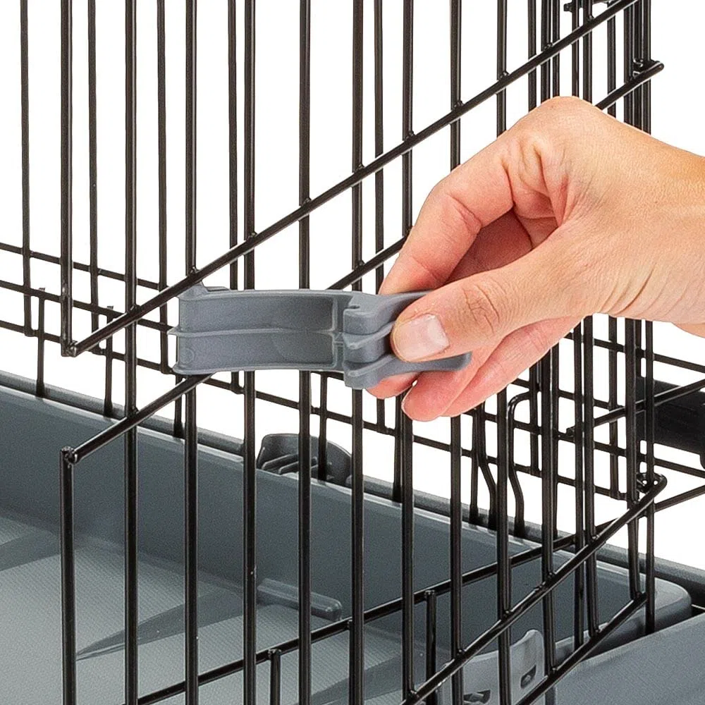 Cage Pliable pour chiens de taille moyenne SUPERIOR 90 Clôture métallique, avec Séparateur, Double verrouillage