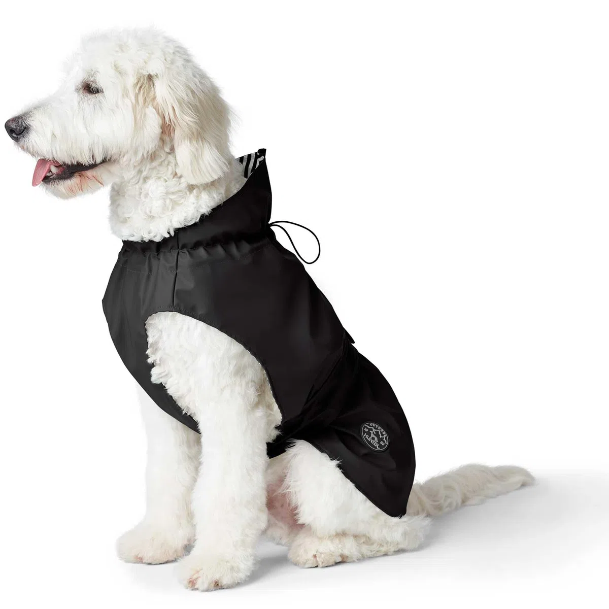 HUNTER Manteau de Pluie pour Chien Milford, Couleur : Noir, Coupe Ergonomique pour Une Protection optimale, réglable Individuellement, Fermeture éclair pour Porte-Vaisselle, Facile d'entretien et