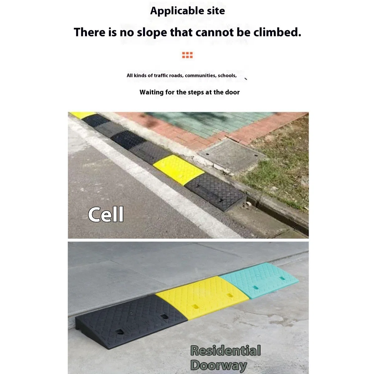 en Caoutchouc De Trottoir, Rampe De Seuil pour Marche Hauteur 5-13 Cm, Rampe De Bordure pour Trottoirs, Voitures, Camions, Accès, Vélos, Motos, Chiens, Fauteuils Roulants