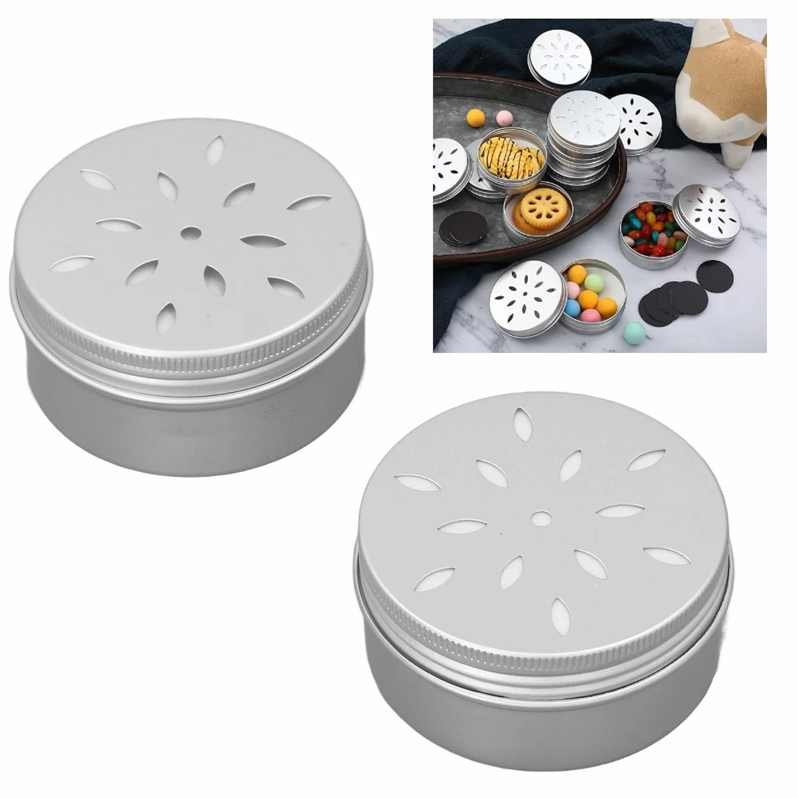 RIZGHWOY 10 Canettes de Dressage d'Odeurs pour Chiens, Kit Olfactif Canin, Conteneurs en Aluminium avec Points Magnétiques pour Activités de Dressage