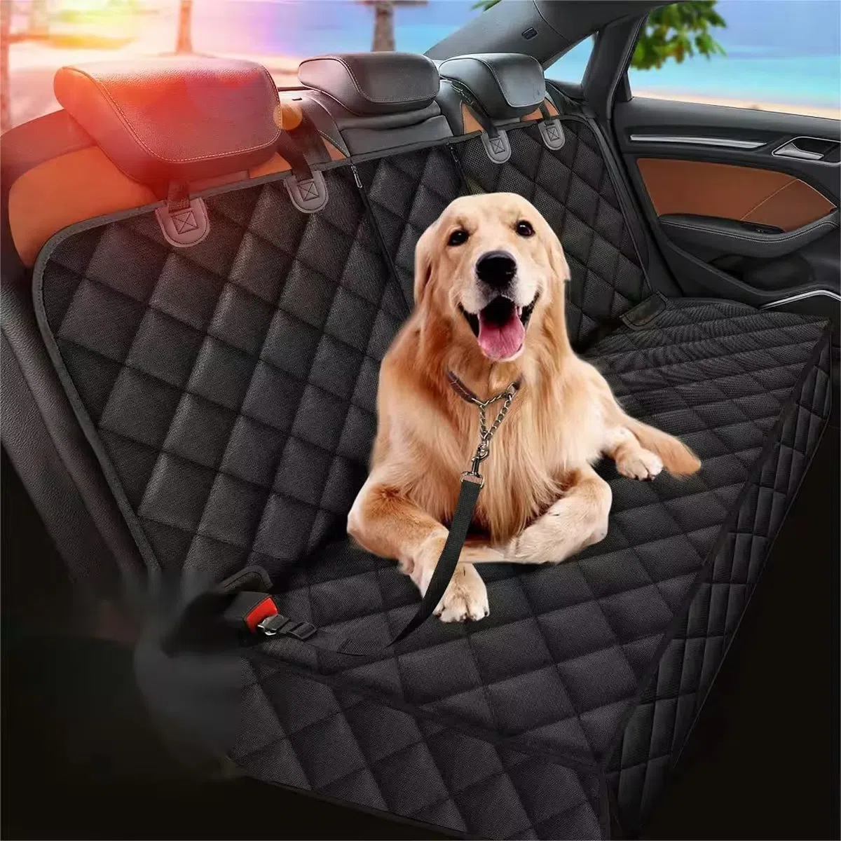4 en 1 Housses de Siège d'auto pour Chien, Accessoires Voiture pour Chiens Protection Siege Voiture pour Chien Housse de Protection Chien Imperméable Antidérapant pour Voitures VUS