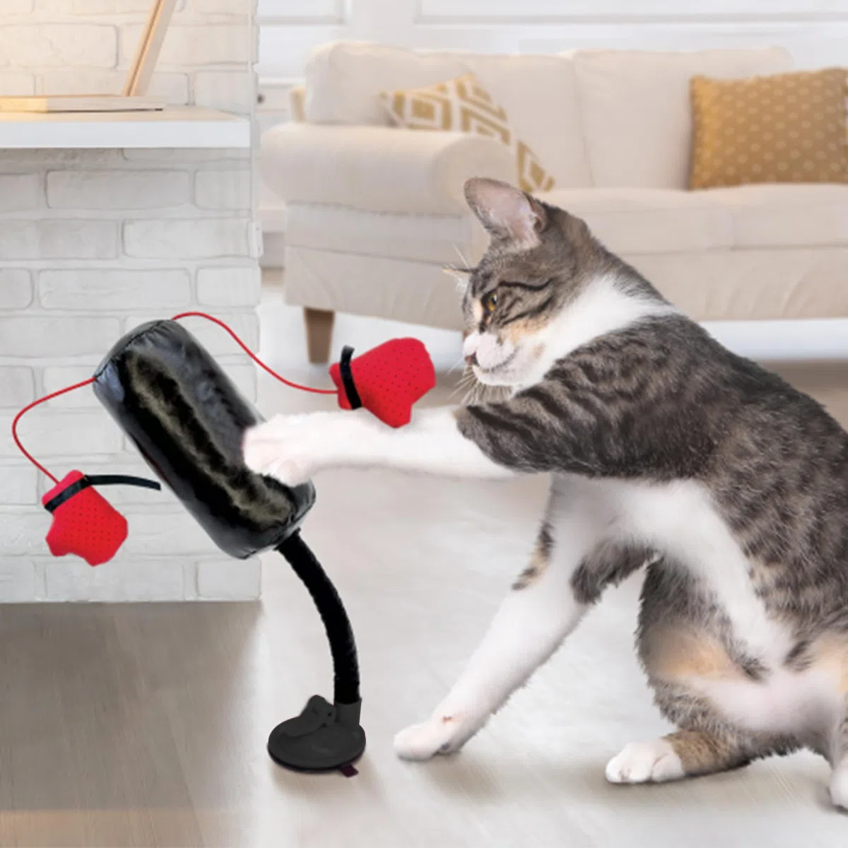 Sac de Frappe pour Chat, 14 x 29 cm Ca-TS Boxing Ba-GS Toy, Ca-t Punch Ba-g, C-at Jouet d'exercice, créatifs pour Chaton, sûrs, Jouet d'exercice interactif pour Animaux de