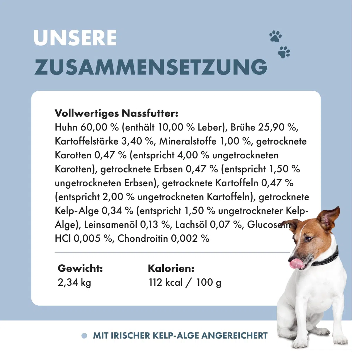 Irish Pure Premium Junior Nourriture Humide pour Chiens | 6 x 390 g | Poulet Irlandais | Vitamines | sans céréales | Sensitive | avec Superfood Kelp Algue | Nourriture Humide pour Toutes Les Races