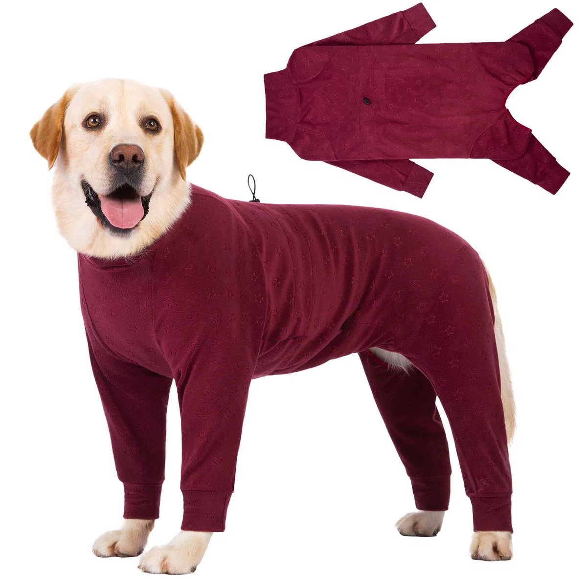 Manteau en polaire gaufré pour chien avec pattes - Pull en polaire pour chien - Manteau chaud pour chien - Vêtements d'hiver pour chien pour chiens de taille moyenne et grande - Pyjama pour