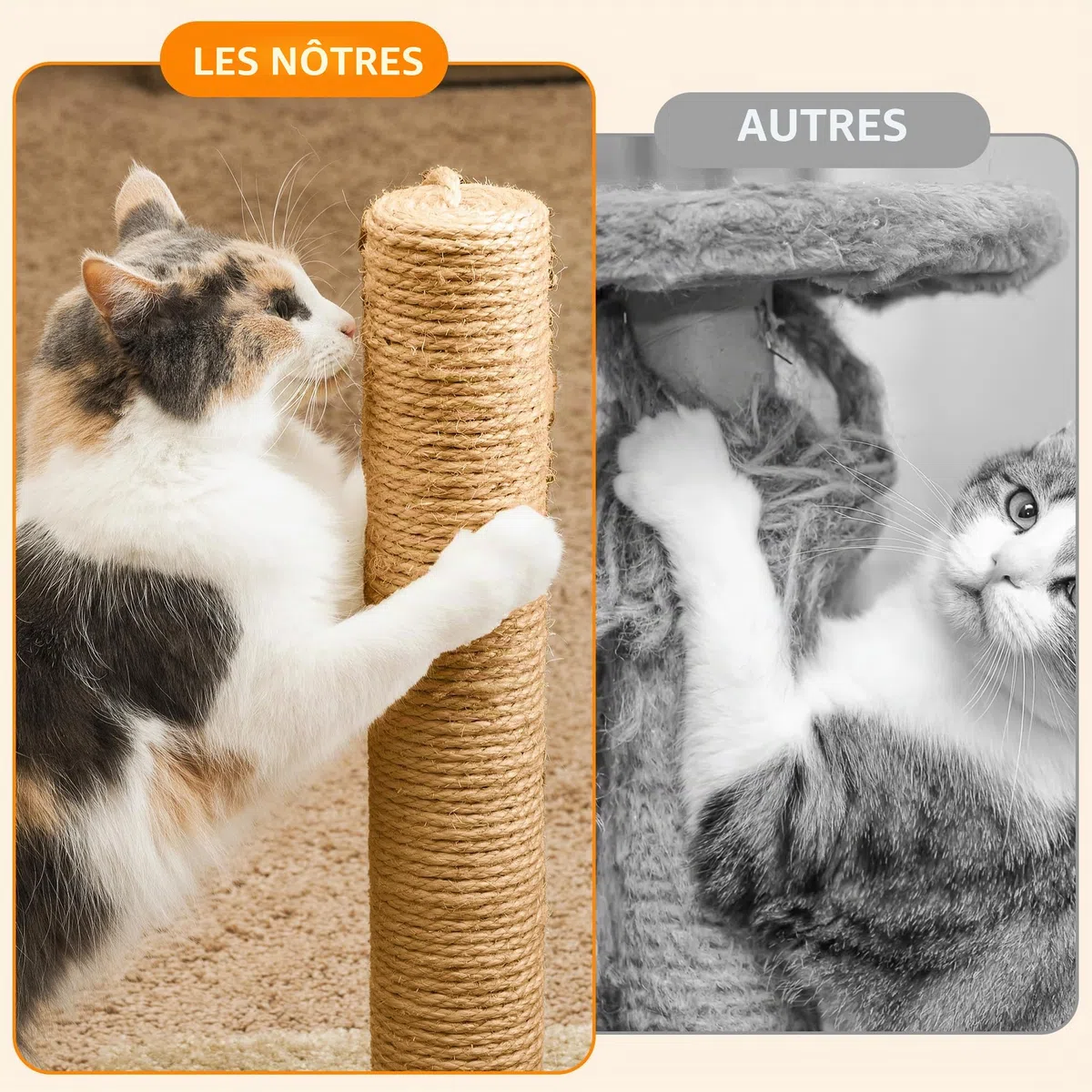 115m Corde pour Arbre à Chat en Sisal Naturel 8mm - Rouleau pour Griffoir, Bricolage DIY, Décoration Maison/Jardin - Corde Arbre à Chat de Remplacement (115 m x 8 mm)