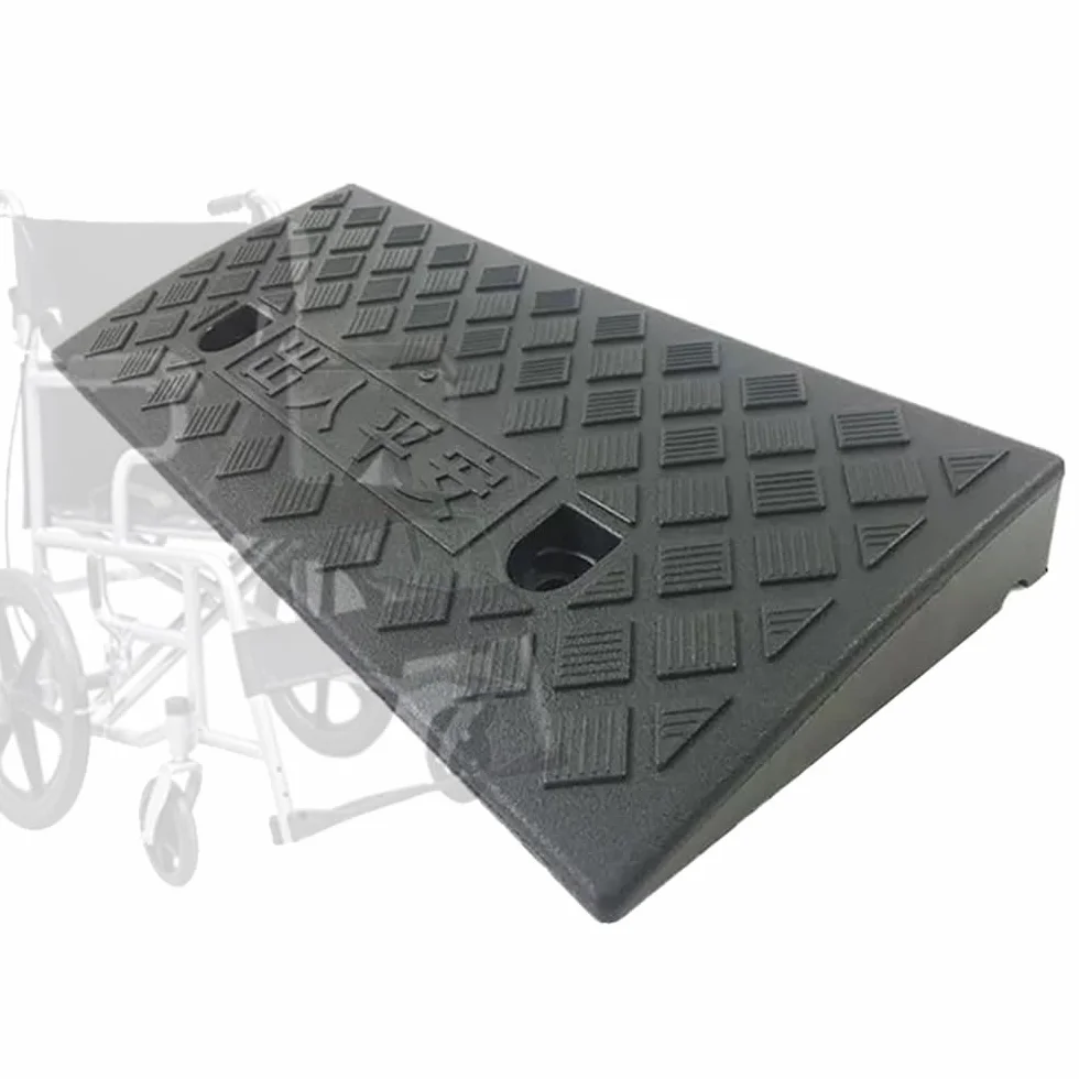 Rampe en Caoutchouc De Trottoir, Rampe De Seuil pour Marche Hauteur 5-13 Cm, Noir, Plastique, 50 * 22 * 5cm (50 * 27 * 9cm)