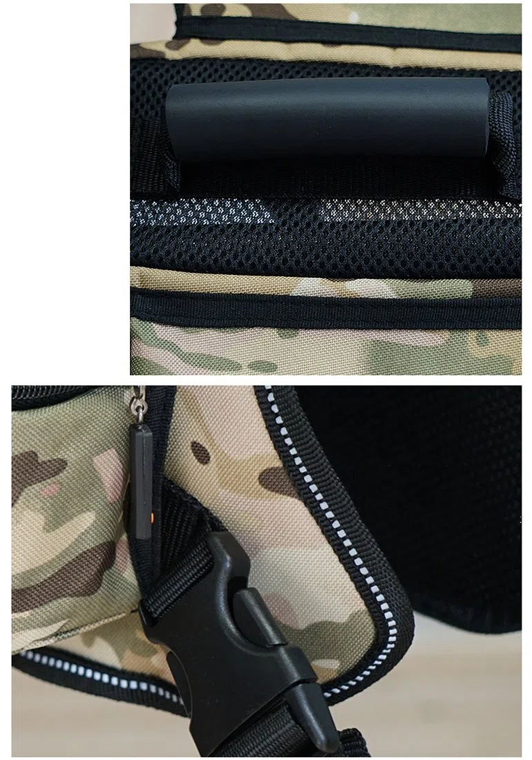 Ondoing Sac à dos pour chien Harnais de taille moyenne Grand chien pour l'extérieur Sac de selle réglable Sac réfléchissant pour la randonnée, le camping et les voyages Taille XL, camouflage rose