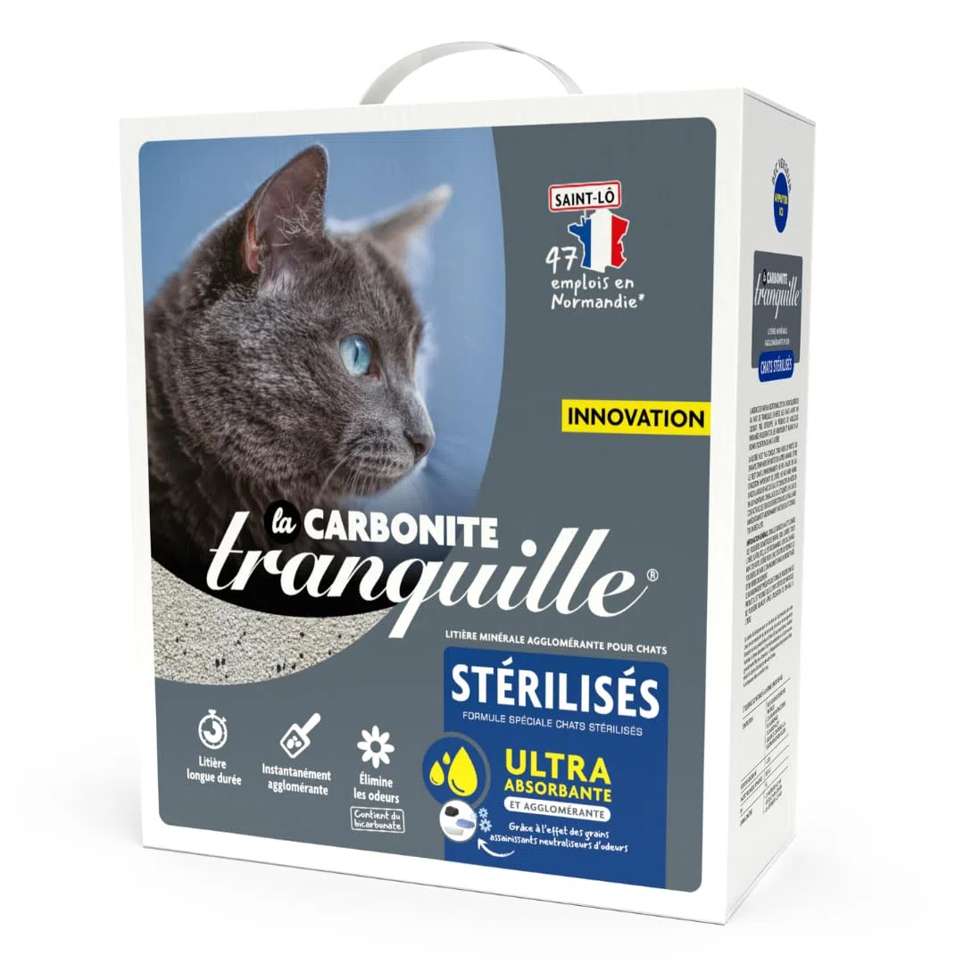 Tranquille La Carbonite Chats Stérilisés - 6,1 litres - Lot de 3