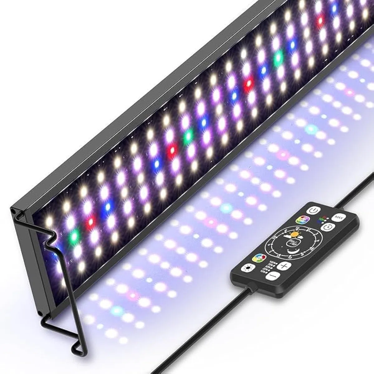 hygger Aquarium LED Light Full Spectrum Aquarium Lighting avec 24/7 Jour et Nuit Mode de Cycle Auto on/off Minuterie Luminosité Réglable 7 Couleurs Disponibles (40W)