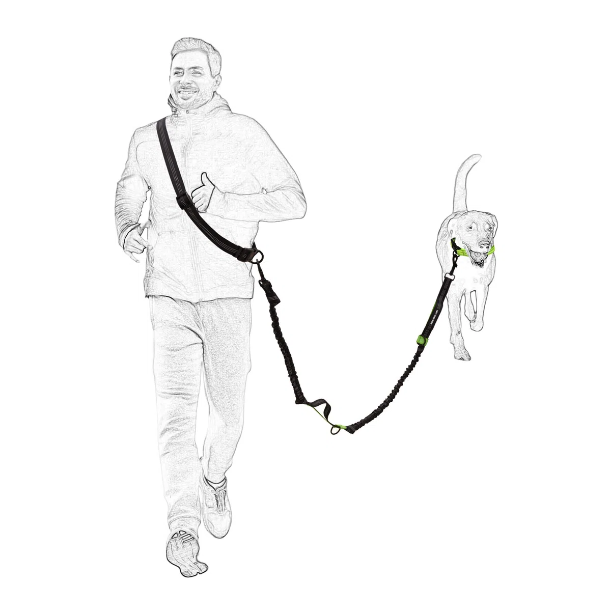 Mile High Life | Laisse Rétractable Mains Libres 2m pour Chien 50 Kg | Réfléchissante | pour Petit, Moyen Et Grand Chien | (Marrone)