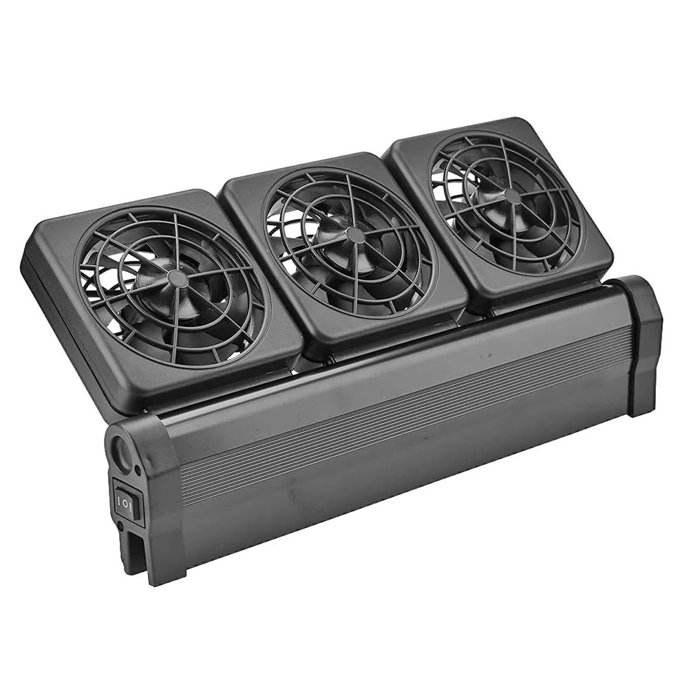 Ventilateur de refroidissement réglable pour aquarium, 2 niveaux pour eau salée/eau douce (3 ventilateurs)