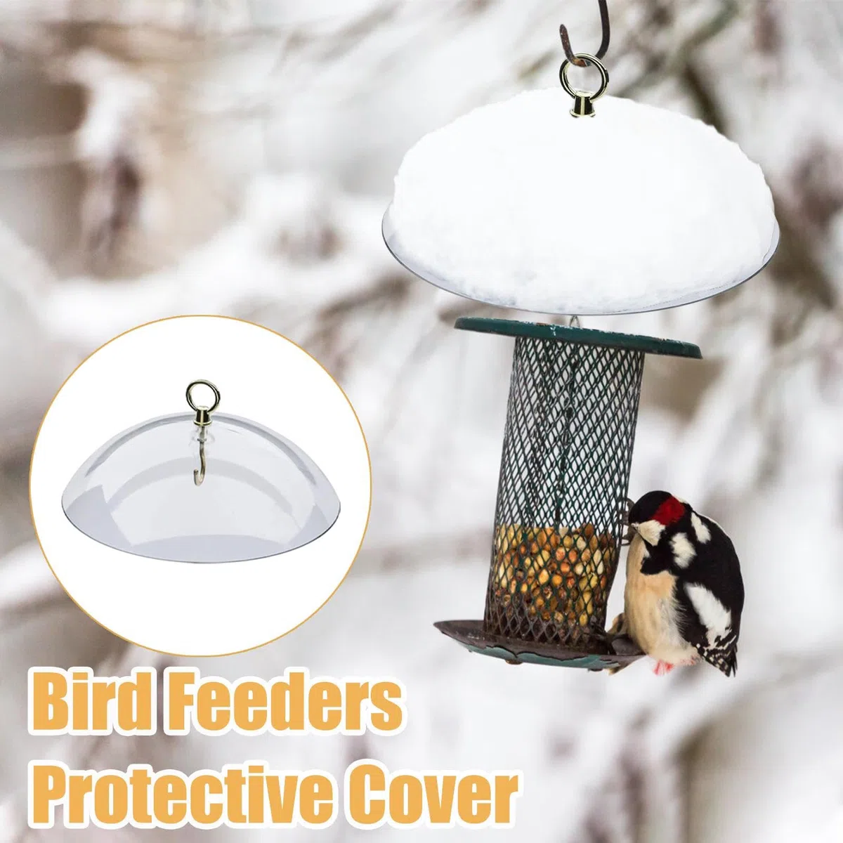Bird Feeder Cover - Bird Feeder Cover | Feeder Baffle | Bird Feeder Protective Dome, Bird Feeder Protective Dome To Keep Feeders Dry, Hummingbird Feeder Rain Cover from Weather And Sun