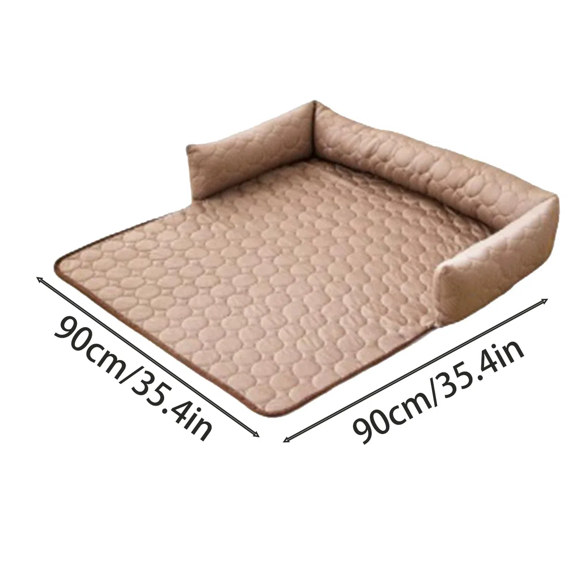 Coussin Canapé Pour Animaux De Compagnie Rond, Couverture De Canapé De Compagnie, Tapis De Refroidissement Pour Chien, Matériau Respirant, Facile À Nettoyer, 90x90 Cm, Pour Intérieur Et Extérieur