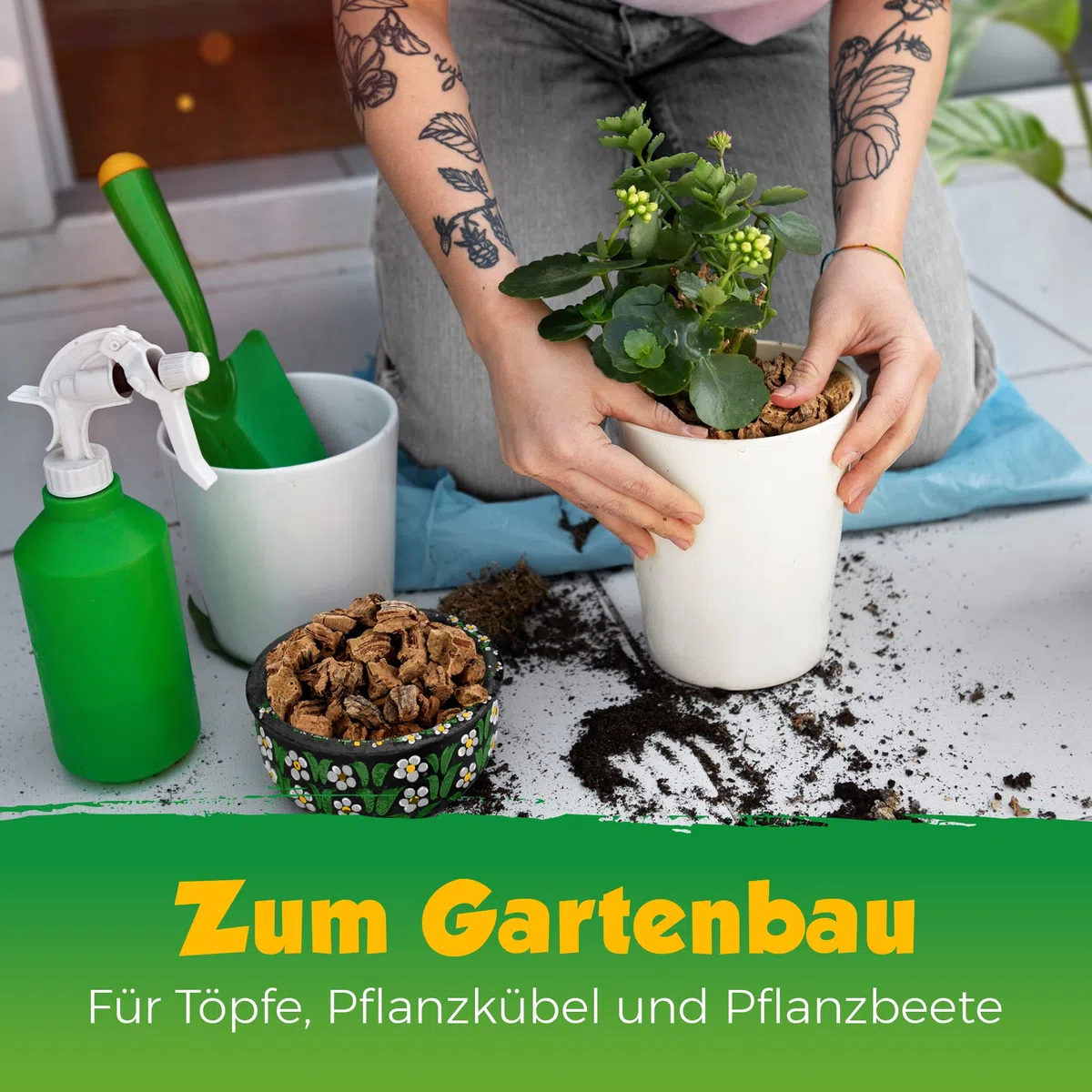 10 litres de granulés de liège, très gros (10-30 mm), liège, pour l'art floral et la décoration, substrat de plantation, remplissage pour pots, seaux, pour terrariums et modélisme