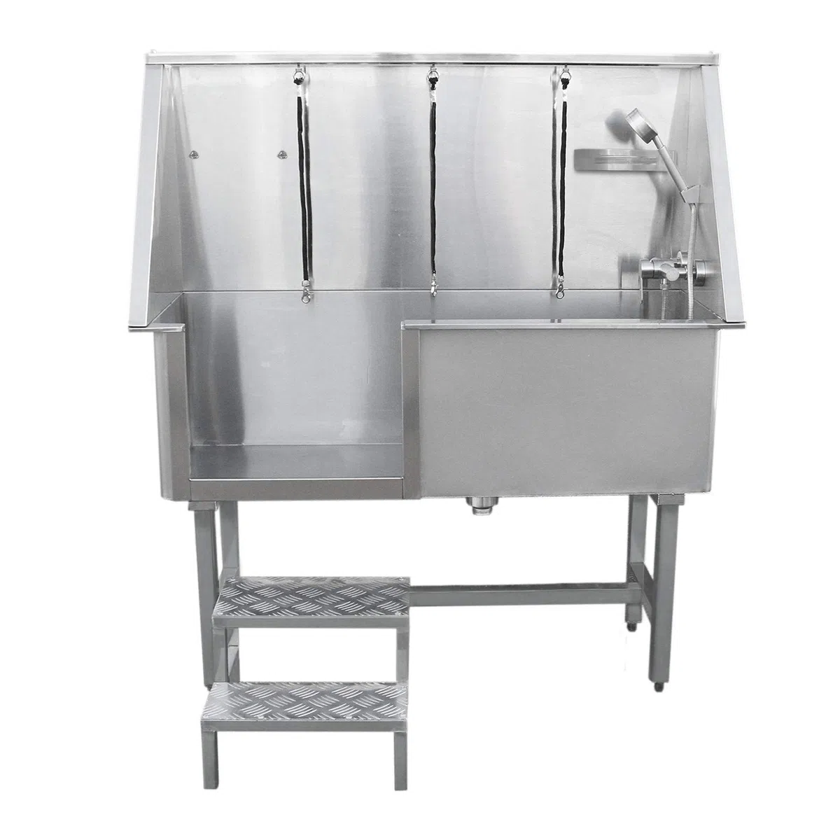 Monster Shop Baignoire de Toilettage Professionnelle Table Toilettage Chien 400mm en Acier Inoxydable Animaux de Compagnie Grand Bain de Toilettage