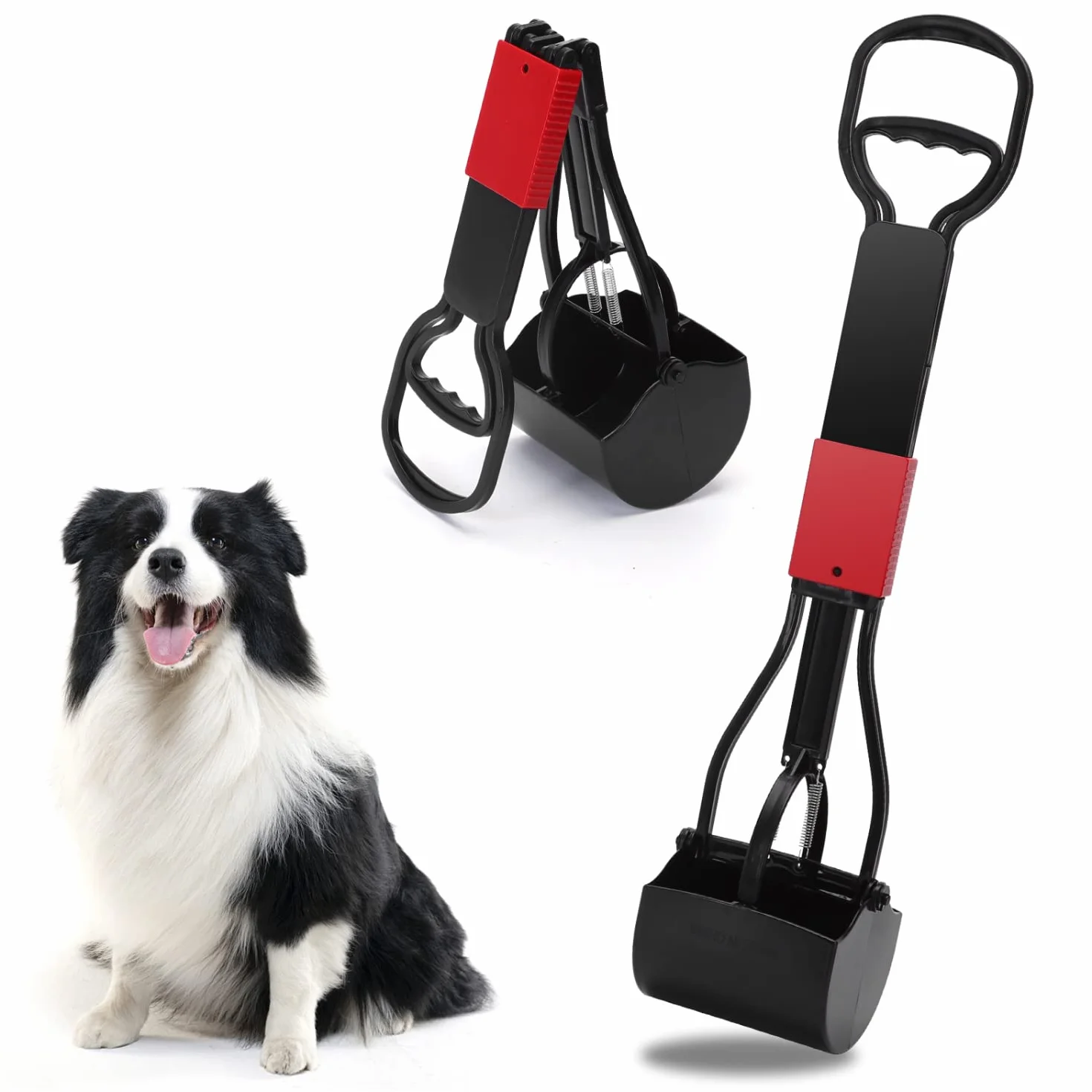 Nobleza Pelle Ramasse Crottes 66 cm à Grande Tête, Poop Scoop d'une Seule Main Pelles/Sacs/Crottes pour Chien