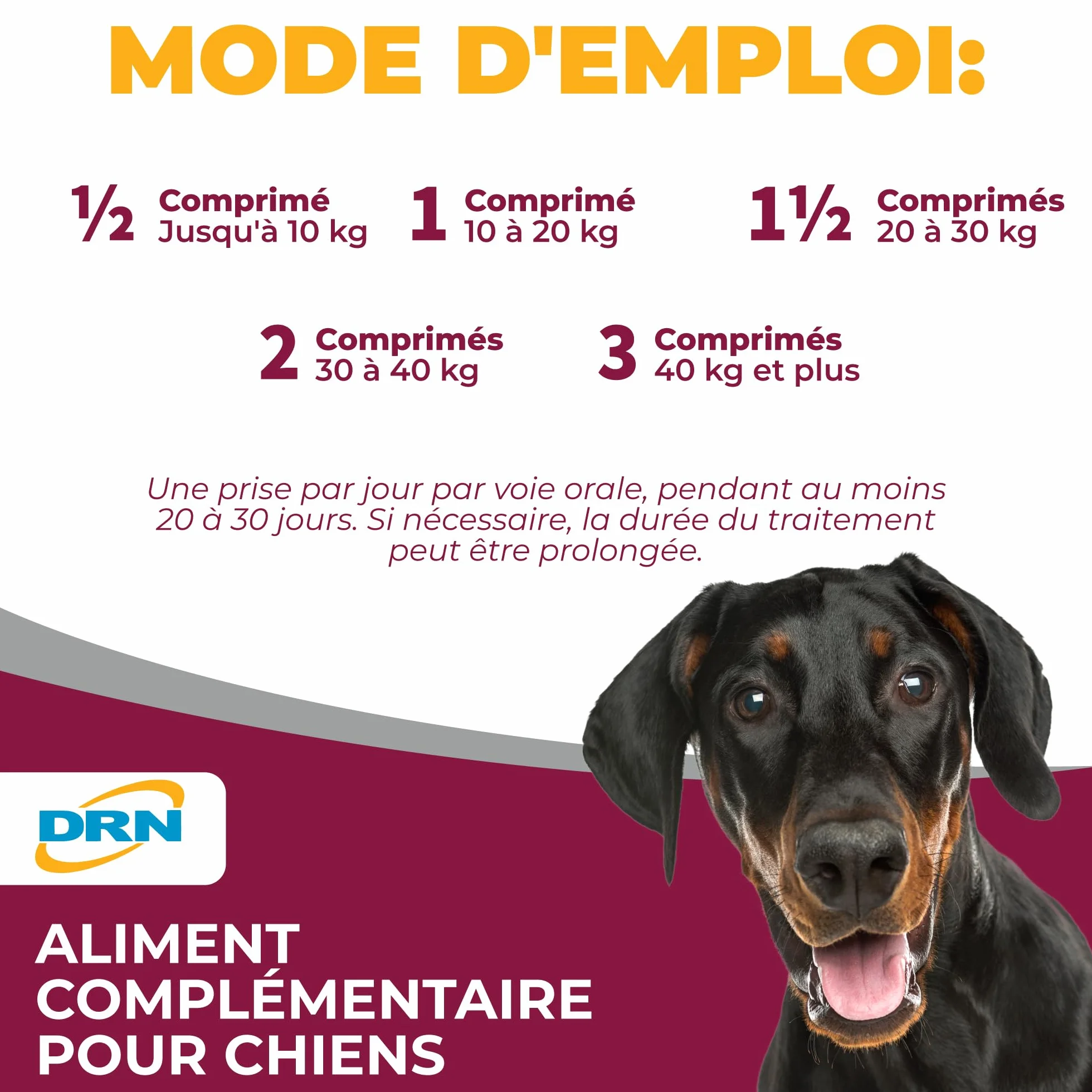 Complément hépatique pour Chien | Extrait de Chardon-Marie et Lécithine | Prébiotiques MOS et FOS | Soutien de la Fonction hépatique | 32 Comprimés de 1500 MG